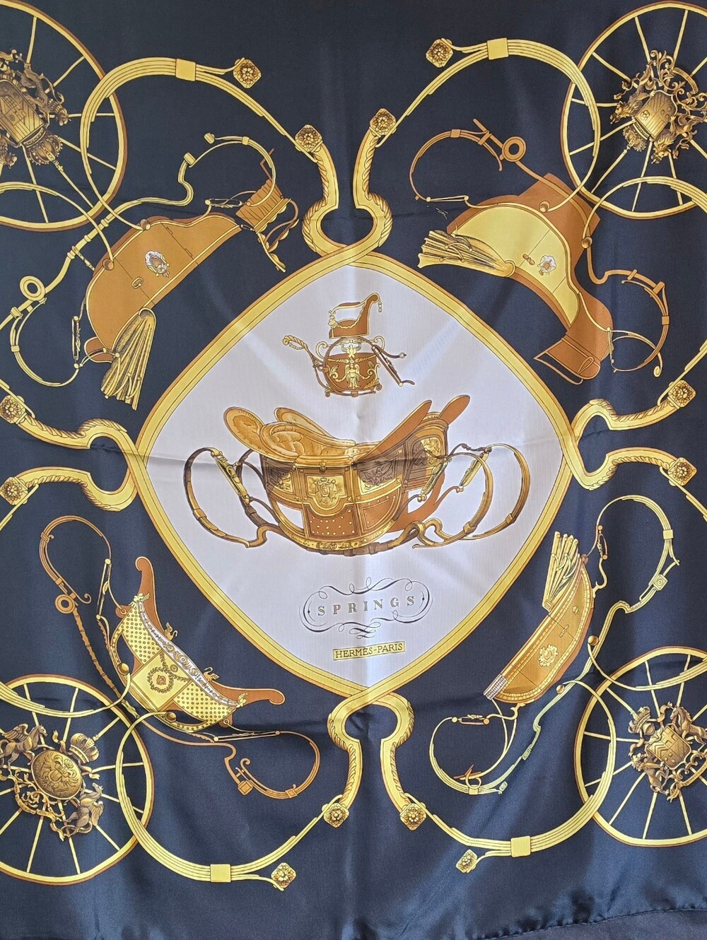 Hermès Silk Scarf - Springs Carré 90 - Picture 2 of 4